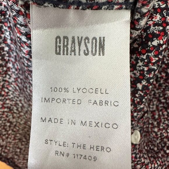 GRAYSON Womens Size 1/XS Top Button Up Floral Long Sleeve Frank and Eileen - Picture 4 of 5